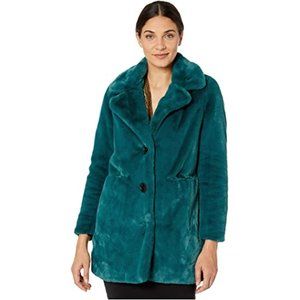 Sam Edelman Faux Fur Notch Collar Coat